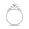 Thumbnail Image 2 of Multi-Diamond Center Oval-Shaped Engagement Ring 1/2 ct tw 10K White Gold