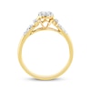 Thumbnail Image 2 of Multi-Diamond Center Pear-Shaped Engagement Ring 1/2 ct tw 10K Yellow Gold