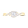 Thumbnail Image 2 of Round-Cut Diamond Cushion Halo Engagement Ring 1/4 ct tw 10K Two-Tone Gold