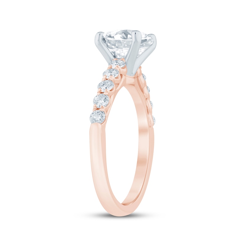 Lab-Grown Diamonds by KAY Round-Cut Engagement Ring 2-1/2 ct tw 14K Rose Gold