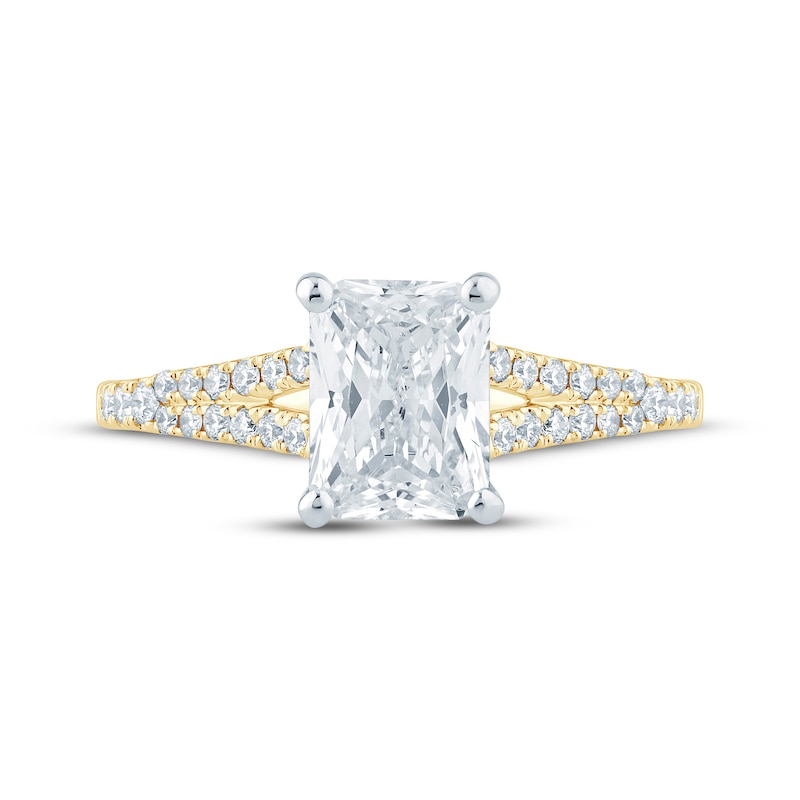 Main Image 3 of Lab-Grown Diamonds by KAY Radiant-Cut Engagement Ring 1-3/4 ct tw 14K Yellow Gold