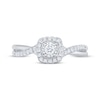 Thumbnail Image 2 of Round-Cut Diamond Halo Engagement Ring 1/4 ct tw 10K White Gold