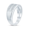 Thumbnail Image 2 of Now + Forever Lab-Grown Diamonds Men's Two-Row Wedding Band 1/2 ct tw 14K White Gold