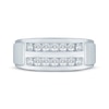 Thumbnail Image 3 of Lab-Grown Diamonds by KAY Men's Two-Row Wedding Band 1/2 ct tw 14K White Gold