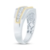 Thumbnail Image 2 of Lab-Grown Diamonds by KAY Men's Graduated Wedding Band 1 ct tw 14K Two-Tone Gold