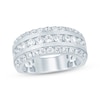 Thumbnail Image 0 of Lab-Created Diamonds by KAY Men's Three-Row Wedding Band 2 ct tw 14K White Gold