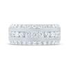 Thumbnail Image 2 of Lab-Created Diamonds by KAY Men's Three-Row Wedding Band 2 ct tw 14K White Gold