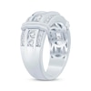 Thumbnail Image 2 of Lab-Grown Diamonds by KAY Men's Three-Row Collar Wedding Band 1-1/2 ct tw 14K White Gold