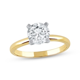 Now + Forever Lab-Grown Diamonds Round-Cut Solitaire Engagement Ring 1-1/4 ct tw 14K Yellow Gold (I/SI2)