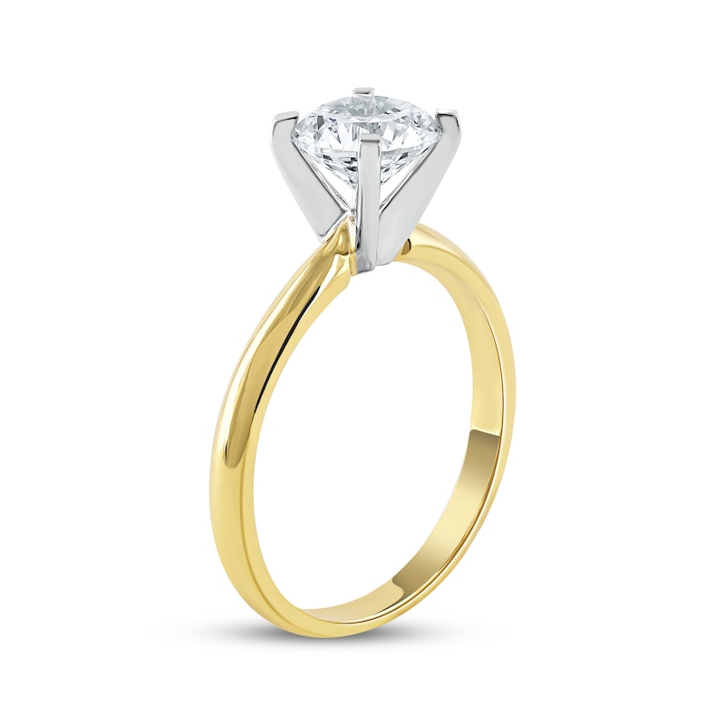 Main Image 2 of Lab-Grown Diamonds by KAY Round-Cut Solitaire Engagement Ring 1-1/4 ct tw 14K Yellow Gold (I/SI2)