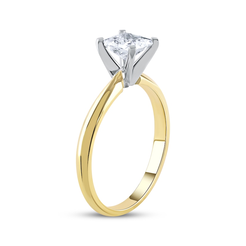 Main Image 2 of Lab-Grown Diamonds by KAY Princess-Cut Solitaire Engagement Ring 1-1/4 ct tw 14K Yellow Gold (I/SI2)