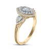 Thumbnail Image 2 of Multi-Diamond Double Halo Engagement Ring 5/8 ct tw 14K Yellow Gold