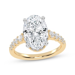 Lab-Grown Diamonds by KAY Oval-Cut Engagement Ring 3-1/2 ct tw 14K Yellow Gold