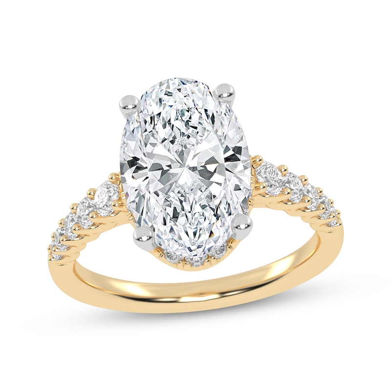 Lab-Created Diamonds by KAY Oval-Cut Engagement Ring 3-1/2 ct tw 14K Yellow Gold