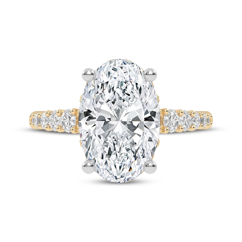 Lab-Created Diamonds by KAY Oval-Cut Engagement Ring 3-1/2 ct tw 14K Yellow Gold