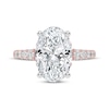 Thumbnail Image 3 of Lab-Grown Diamonds by KAY Oval-Cut Engagement Ring 3-1/2 ct tw 14K Rose Gold