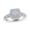 Thumbnail Image 1 of Now + Forever Princess-Cut Diamond Double Halo Engagement Ring 1 ct tw 14K White Gold