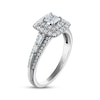 Thumbnail Image 2 of Now + Forever Princess-Cut Diamond Double Halo Engagement Ring 1 ct tw 14K White Gold