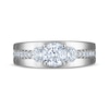 Thumbnail Image 3 of Round-Cut Diamond Three-Stone Engagement Ring 1 ct tw 14K White Gold