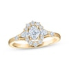 Thumbnail Image 1 of Oval-Cut Diamond Halo Engagement Ring 1 ct tw 14K Yellow Gold