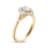 Thumbnail Image 2 of Oval-Cut Diamond Halo Engagement Ring 1 ct tw 14K Yellow Gold