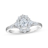 Thumbnail Image 1 of Now + Forever Oval-Cut Diamond Halo Engagement Ring 1 ct tw 14K White Gold