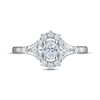 Thumbnail Image 3 of Oval-Cut Diamond Halo Engagement Ring 1 ct tw 14K White Gold