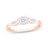 Thumbnail Image 1 of Round-Cut Diamond Celtic Love Knot Shank Engagement Ring 1/2 ct tw 14K Rose Gold