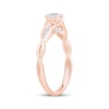 Thumbnail Image 2 of Round-Cut Diamond Celtic Love Knot Shank Engagement Ring 1/2 ct tw 14K Rose Gold