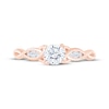 Thumbnail Image 3 of Round-Cut Diamond Celtic Love Knot Shank Engagement Ring 1/2 ct tw 14K Rose Gold