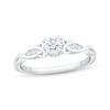 Thumbnail Image 1 of Round-Cut Diamond Celtic Love Knot Shank Engagement Ring 1/2 ct tw 14K White Gold