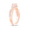 Thumbnail Image 2 of Round-Cut Diamond Three-Stone Bypass Engagement Ring 7/8 ct tw 14K Rose Gold