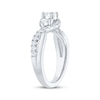 Thumbnail Image 1 of Round-Cut Diamond Three-Stone Bypass Engagement Ring 7/8 ct tw 14K White Gold