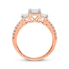 Thumbnail Image 2 of Memories, Moments, Magic Princess-Cut Diamond Three-Stone Engagement Ring 1 ct tw 10K Rose Gold