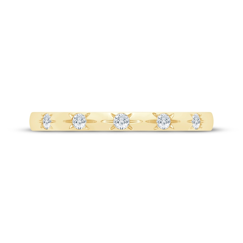 Main Image 3 of Diamond Five-Stone Anniversary Ring 1/8 ct tw 10K Yellow Gold