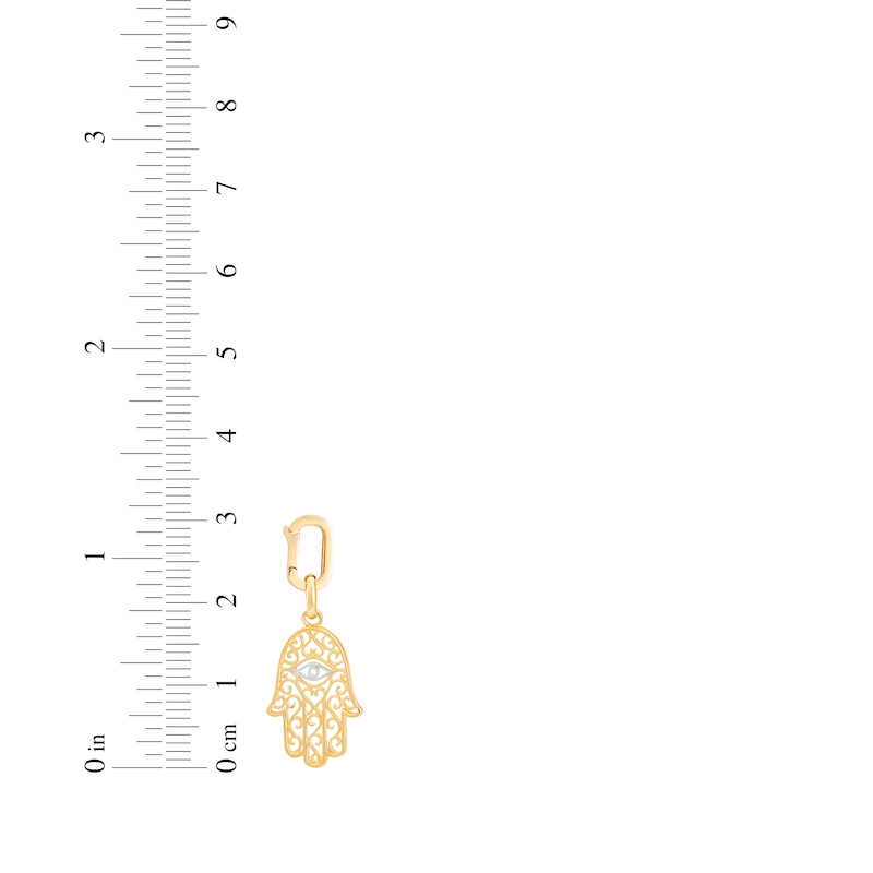 Main Image 5 of Charmed Memories Hamsa Charm 10K Yellow Gold