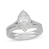 Thumbnail Image 1 of Neil Lane Marquise-Shaped Diamond Halo Bridal Set 1-5/8 ct tw 14K White Gold