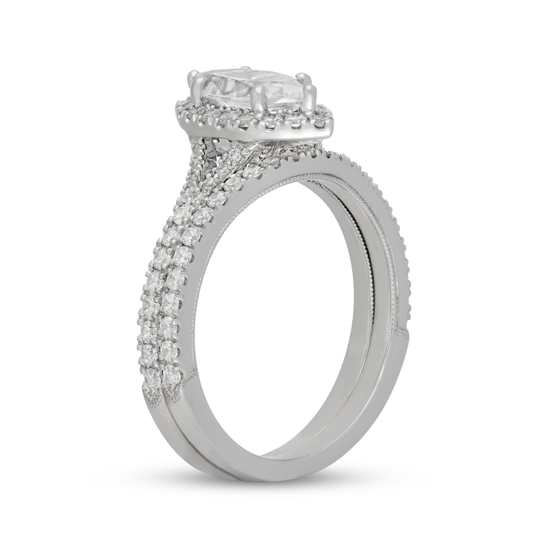 Main Image 2 of Neil Lane Marquise-Shaped Diamond Halo Bridal Set 1-5/8 ct tw 14K White Gold