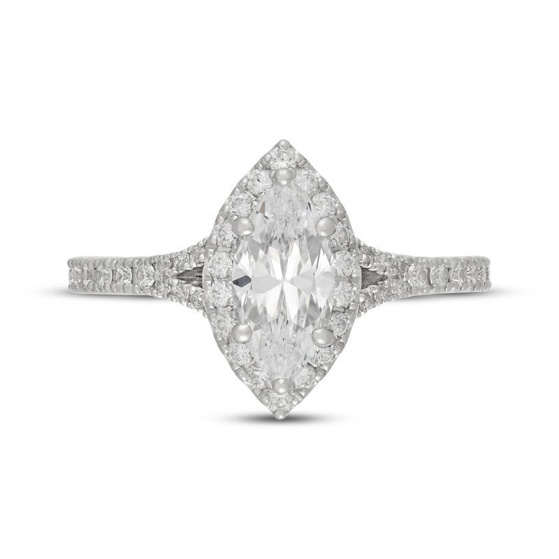 Main Image 6 of Neil Lane Marquise-Shaped Diamond Halo Engagement Ring 1-3/8 ct tw 14K White Gold