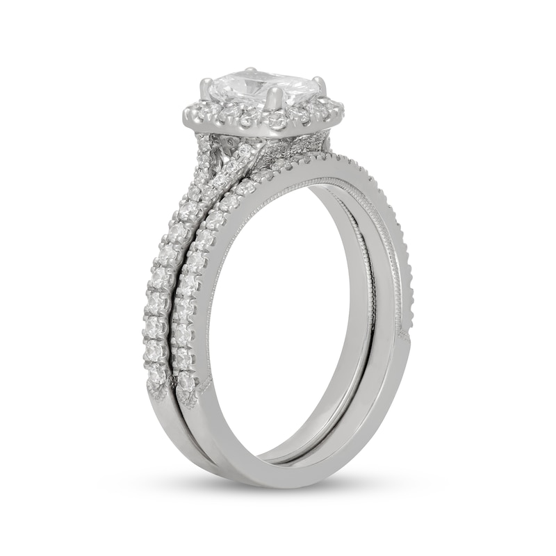 Main Image 2 of Neil Lane Radiant-Cut Diamond Bridal Set 1-3/8 ct tw 14K White Gold