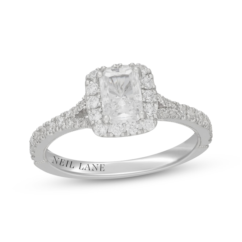 Main Image 4 of Neil Lane Radiant-Cut Diamond Engagement Ring 1-1/8 ct tw 14K White Gold