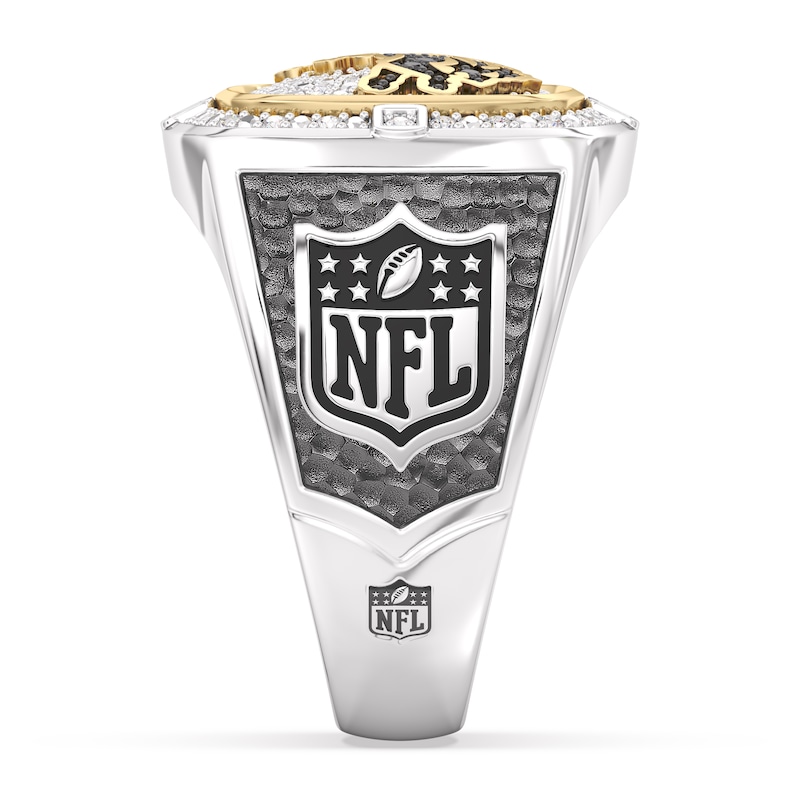 Main Image 4 of True Fans Detroit Lions Championship Ring Sterling Silver & 10K Yellow Gold Ring