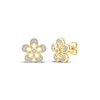 Thumbnail Image 1 of Diamond Flower Stud Earrings 1/10 ct tw 10K Yellow Gold