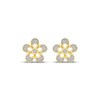 Thumbnail Image 2 of Diamond Flower Stud Earrings 1/10 ct tw 10K Yellow Gold