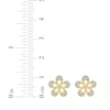 Thumbnail Image 5 of Diamond Flower Stud Earrings 1/10 ct tw 10K Yellow Gold