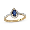 Thumbnail Image 1 of Blue Sapphire & Diamond Ring 1/10 ct tw 10K Yellow Gold