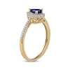 Thumbnail Image 2 of Blue Sapphire & Diamond Ring 1/10 ct tw 10K Yellow Gold