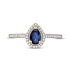 Thumbnail Image 3 of Blue Sapphire & Diamond Ring 1/10 ct tw 10K Yellow Gold