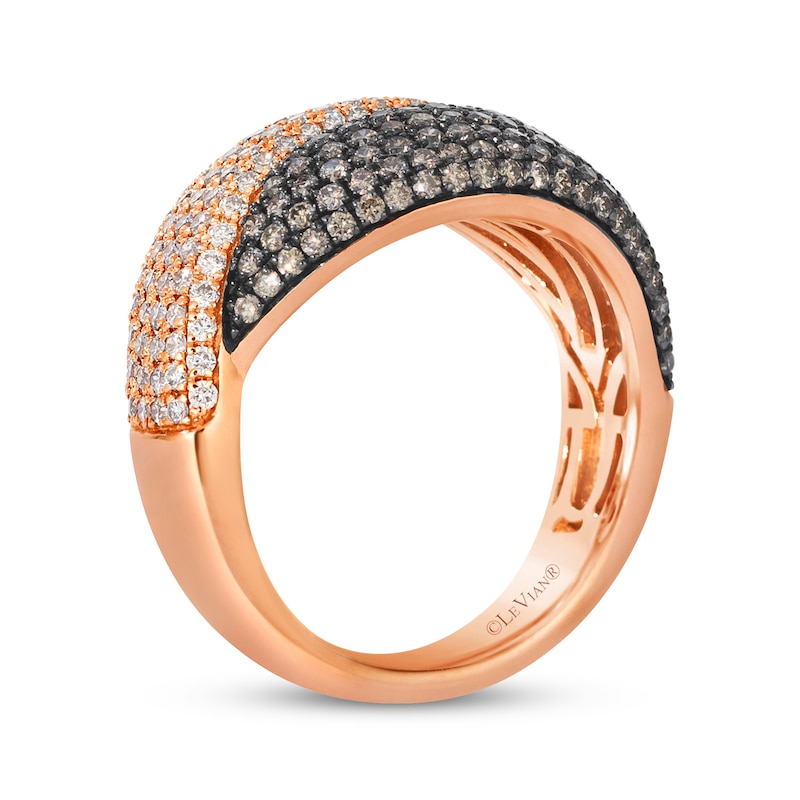 Main Image 2 of Le Vian Vault Diamond Crossover Cocktail Ring 1-5/8 ct tw 14K Strawberry Gold