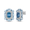 Thumbnail Image 1 of Le Vian Blue Topaz & Sapphire Earrings 1/2 ct tw Diamonds 14K Vanilla Gold